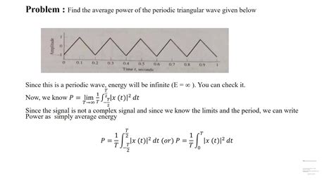 Calculating the average power of a triangular wave - solved - YouTube