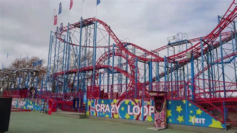 Crazy Loop Roller Coaster Ride At Brean Theme Park, 14 April 2017 - YouTube