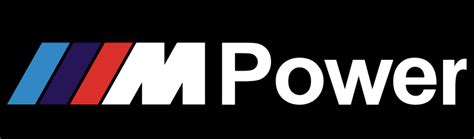 the m power logo on a black background