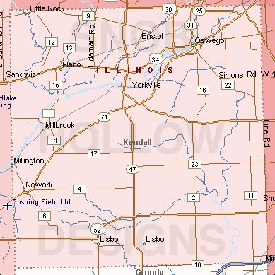 Kendall County Illinois color map