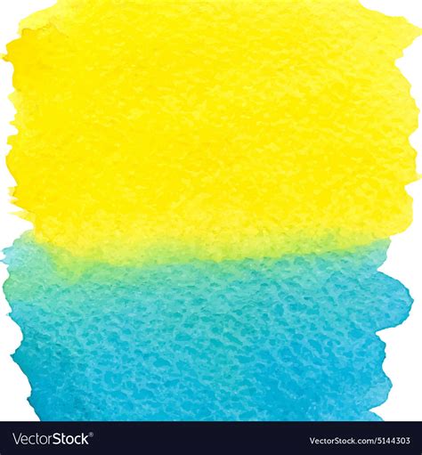 Yellow and blue watercolor squarer background Vector Image