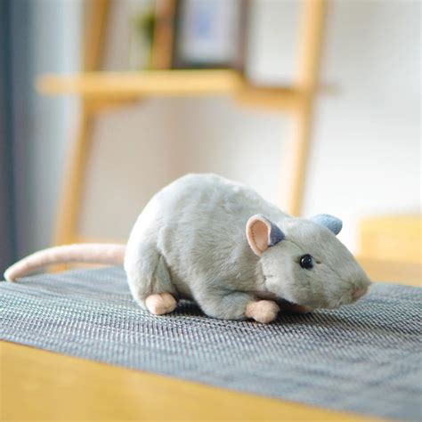 Dropshipping 17cm Super Soft Mini Plush Mouse Lifelike Plushie Toy Rat ...