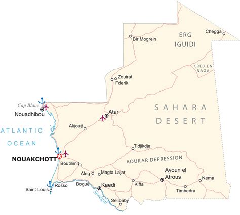 Mauritania Map and Satellite Image - GIS Geography