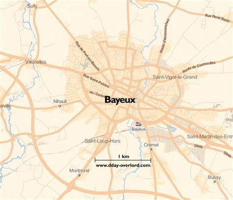 Bayeux France Tourist Map