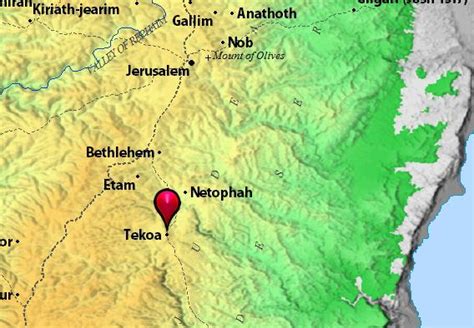 Map showing location of Tekoa | The Fellowship of God's Covenant People