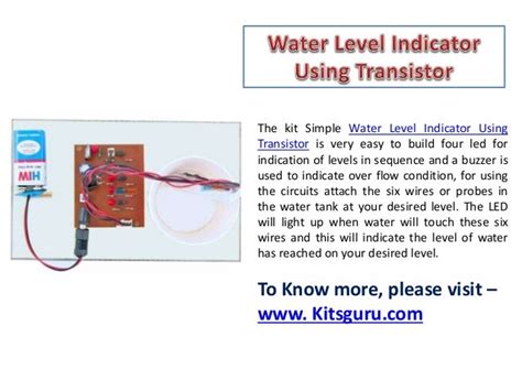 Water level indicator using transistor - Electronics project - Kitsgu…