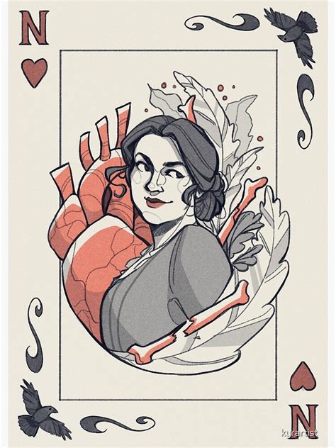 "Nina Zenik Playing Card - Six of Crows" Postcard for Sale by kyrartist ...