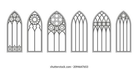 church window frame decor – line382