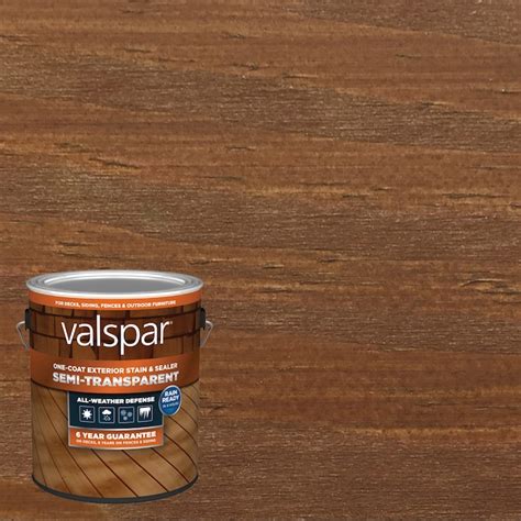 Valspar Pinebark Semi-Transparent Exterior Wood Stain and Sealer (1 ...