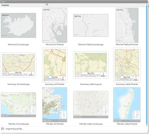 Customize your layout gallery (ArcGIS Pro 2.5)