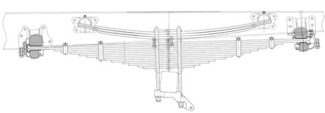 General view of a truck rear leaf suspension | Download Scientific Diagram