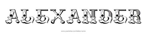 Alexander Name Tattoo Designs