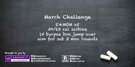 March challenge – PB Box Breakdown