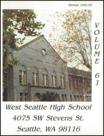 Explore 1992 West Seattle High School Yearbook, Seattle WA - Classmates