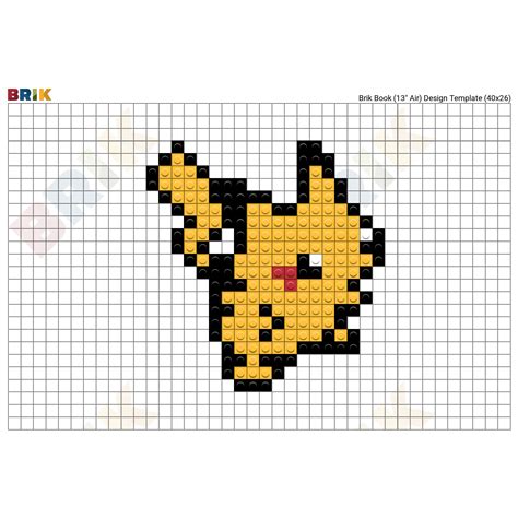 Pikachu Pixel Art Template