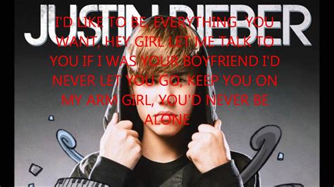 Justin Bieber Boyfriend Lyrics - YouTube