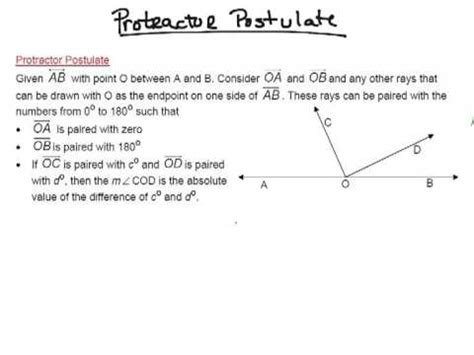 Protractor Postulate - YouTube