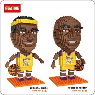 Lego Nano Block NBA Lakers Player Lebron James Michael Jordan Toy ...