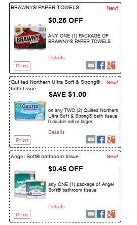 New Quilted Northern, Brawny and Angel Soft Coupons ($0.55 Toilet Paper ...