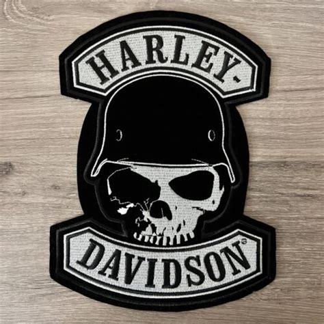 Harley Davidson HD Large Spike Skull 10” Patch Back Emblem Officially ...