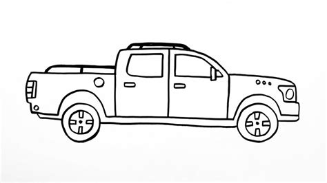 How to draw a Pickup Truck step by step easy - How to draw a car - Easy car drawing - YouTube