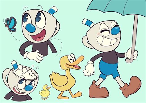 Mugman Sketches by FaerieBottle on DeviantArt