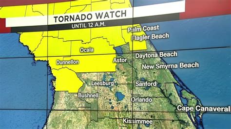 Tornado watch issued for several counties in Florida - YouTube