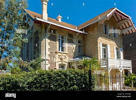 Arcachon, France, Scenes, The Ville d'Hiver Old Architecture, Historic District, Private Houses ...