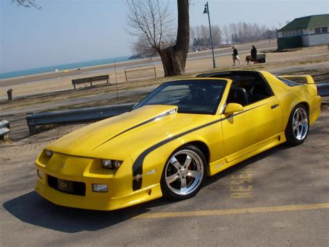 Yellow Camaro With Black Racing Stripes - Third Generation F-Body ...