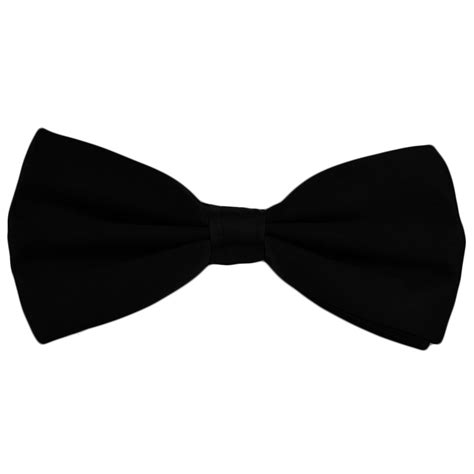 Plain Black Silk Bow Tie from Ties Planet UK