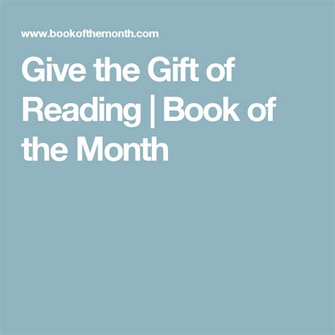 Gift a monthly book membership | Book of the Month gift cards | Book of the month, Reading, Good ...