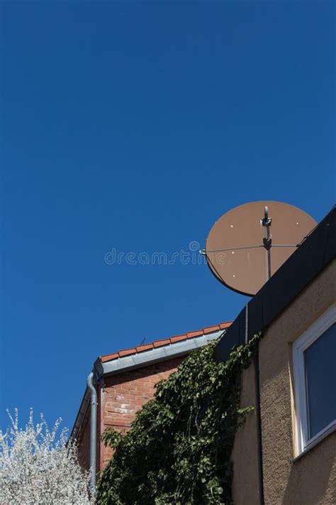 Rooftop with antenna stock photo. Image of equipment - 113790804