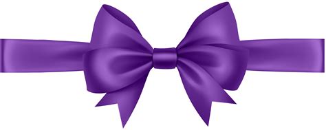 Ribbon with Bow Purple Transparent PNG Clip Art Image | Gallery Yopriceville - High-Quality ...