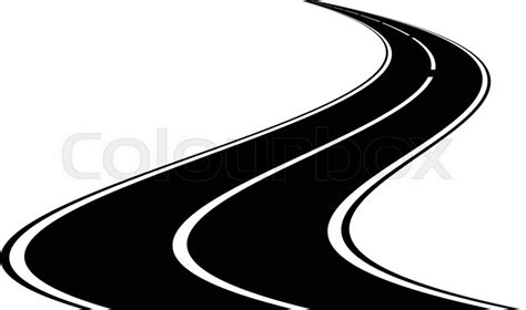 Vector black car road icon. Highway ... | Stock vector | Colourbox