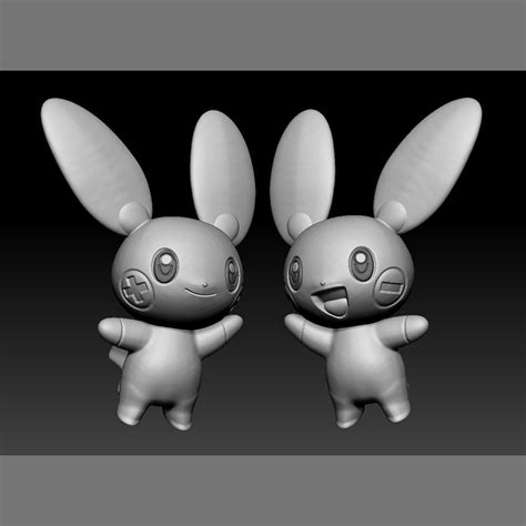 STL file Pokemon Minun Plusle・Design to download and 3D print・Cults