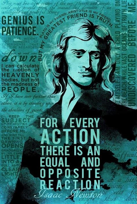 Isaac Newton Science Quotes Poster