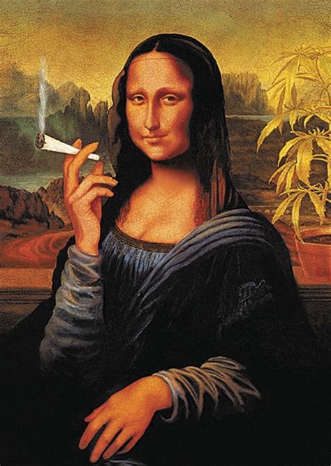 drôle de fumée de cigare Mona Lisa affiches et impressions par abdur ...