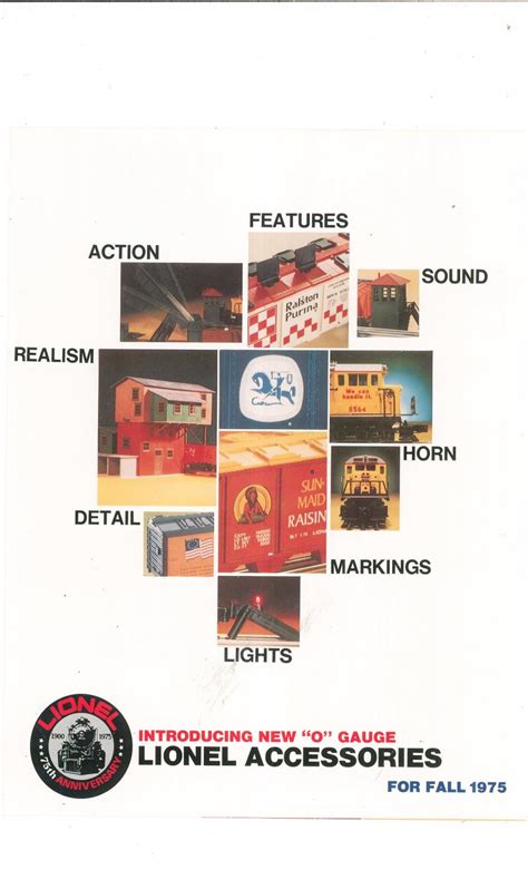 Vintage Lionel O Gauge Accessories Catalog / Brochure Fall 1975 Not PDF