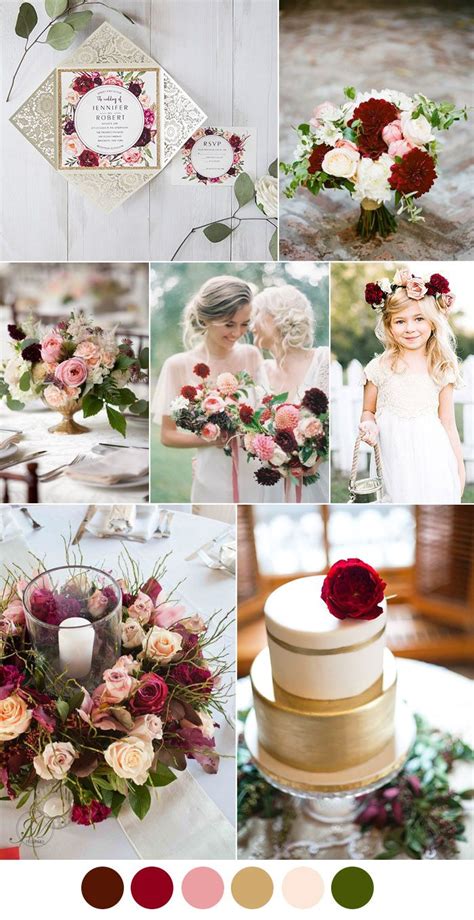 burgundy, pink and gold vintage wedding ideas Wedding Themes Summer ...