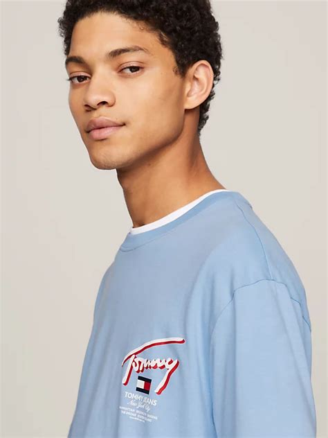 Signature Back Logo T-Shirt | Blue | Tommy Hilfiger