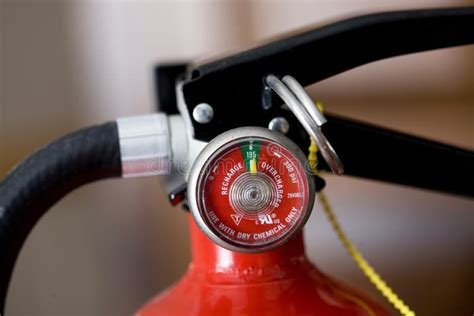 Fire Extinguisher Pressure Gauge Stock Photo - Image of emergency ...