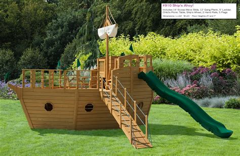 front+yard+swing+designs | Home » Outdoor Wooden Playsets » Featured Playsets » Pirate Ship ...