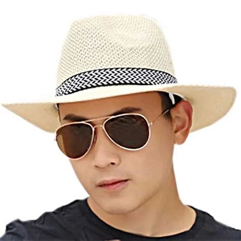 Men Unisex Summer Beach Straw Sun Hat Ethnic Vintage Extra Large Wide ...