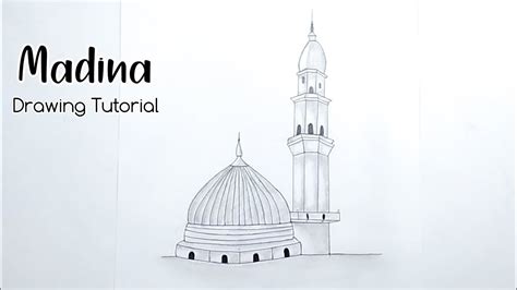 How To Draw Madina Masjid E Nabawi Drawing Easy Drawing Tutorial ...