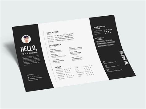 Free Landscape Resume Template by Steven Han on Dribbble