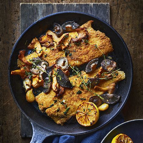 Southern-Fried Dover Sole with Wild Mushrooms Recipe | Recipes from Ocado