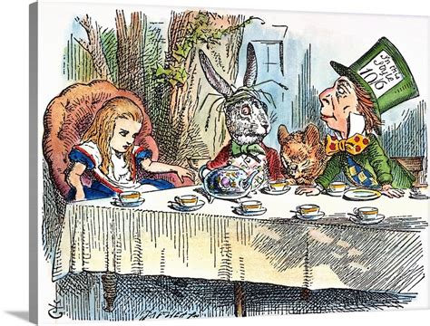 Alice's Mad-Tea Party, 1865, Alice's Adventures in Wonderland Wall Art ...