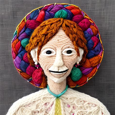 40 year old woman, Fiber Art style - Arthub.ai