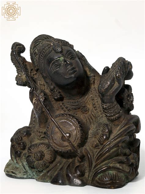 3" Small Mirabai Statue in Brass | Exotic India Art