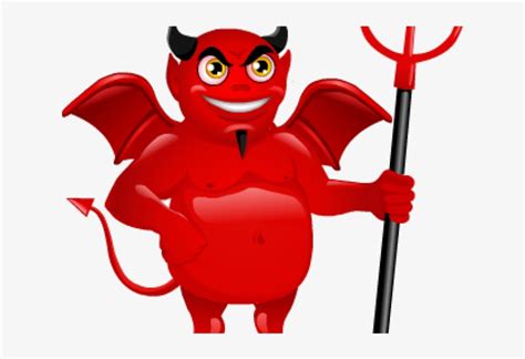 Satanic Clipart Devil Pitchfork - Devil Cartoon No Background PNG Image ...